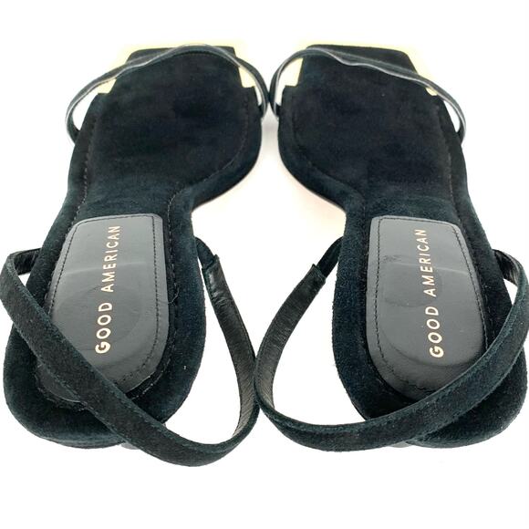 Good American Womens Standout Slingback Square Toe Heeled Sandals Black Size 8 - Picture 8 of 12
